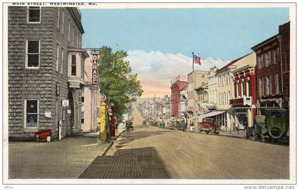 Westminster MD Main Street Old Postcard - Other & Unclassified