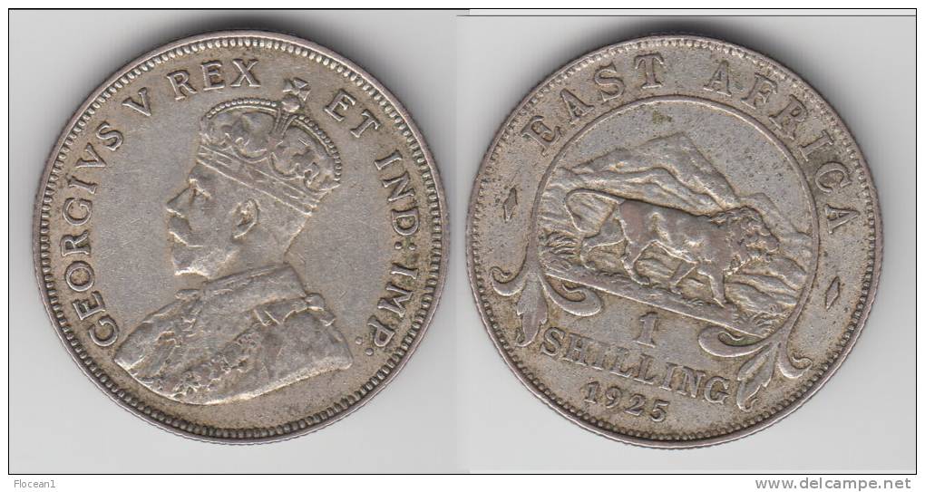 **** AFRIQUE DE L´EST - EAST AFRICA - 1 SHILLING 1925 GEORGE V - ARGENT - SILVER **** EN ACHAT IMMEDIAT !!! - British Colony