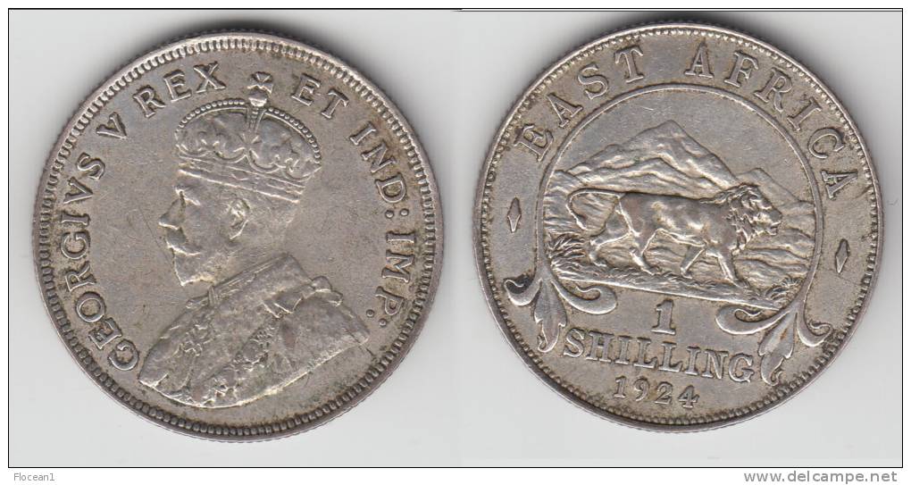 **** AFRIQUE DE L´EST - EAST AFRICA - 1 SHILLING 1924 GEORGE V - ARGENT - SILVER **** EN ACHAT IMMEDIAT !!! - British Colony