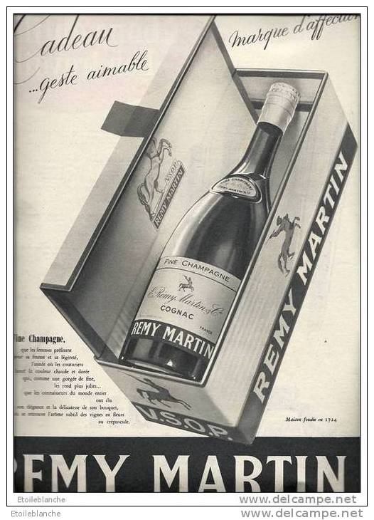 Publicité Cognac Remy Martin - Boîte, Cadeau - Alcool France - Dessin, Centaure - Alkohol