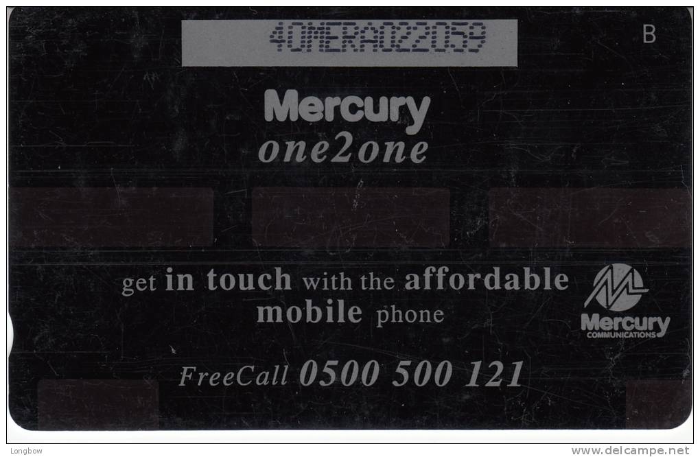 MERCURY - MER394B - Kingfisher - One2one - CN.40MERA - [ 4] Mercury Communications & Paytelco