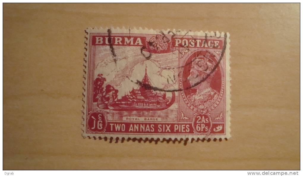 Burma  1938  Scott #25  Used - Birmanie (...-1947)