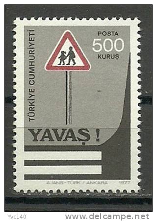 Turkey; 1979 Regular Postage Stamp With The Subject Of Traffic (Mat Gum) - Nuevos