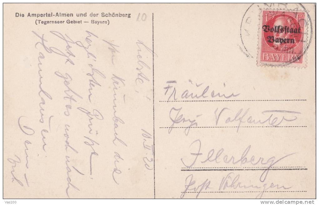 DER SCHONBERG, SNOW, FIL TREES, GENERAL VIEW, VERY RARE OVERPRINT STAMP - Schoenberg