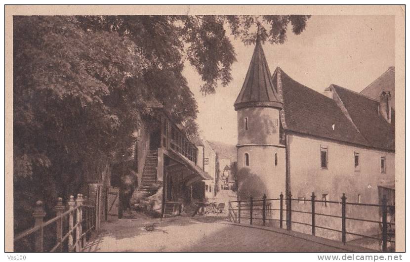 AMBERG, GENERAL VIEW, CHURCH, VERY RARE OVERPRINT STAMP - Amberg