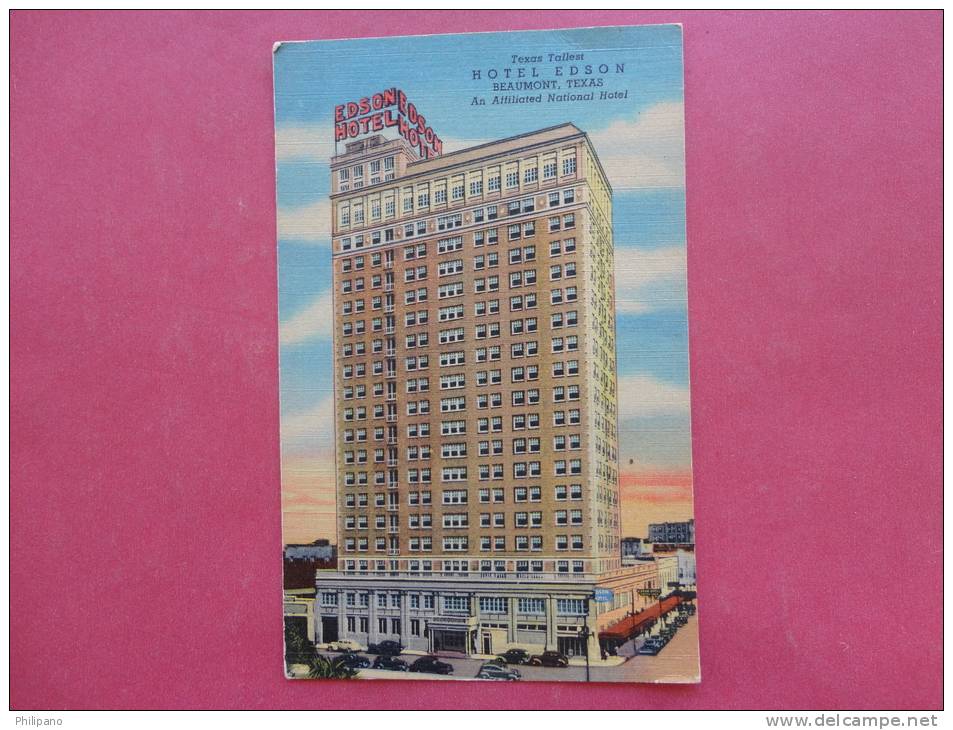 Beaumont Texas Hotel Edson 1952 Cancel         -----------  Ref 828 - Sonstige & Ohne Zuordnung