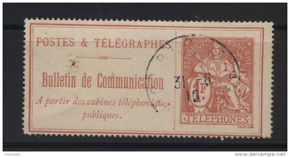 Timbres Téléphone Ob N° 29 - 1F Rouge - Telegraaf-en Telefoonzegels