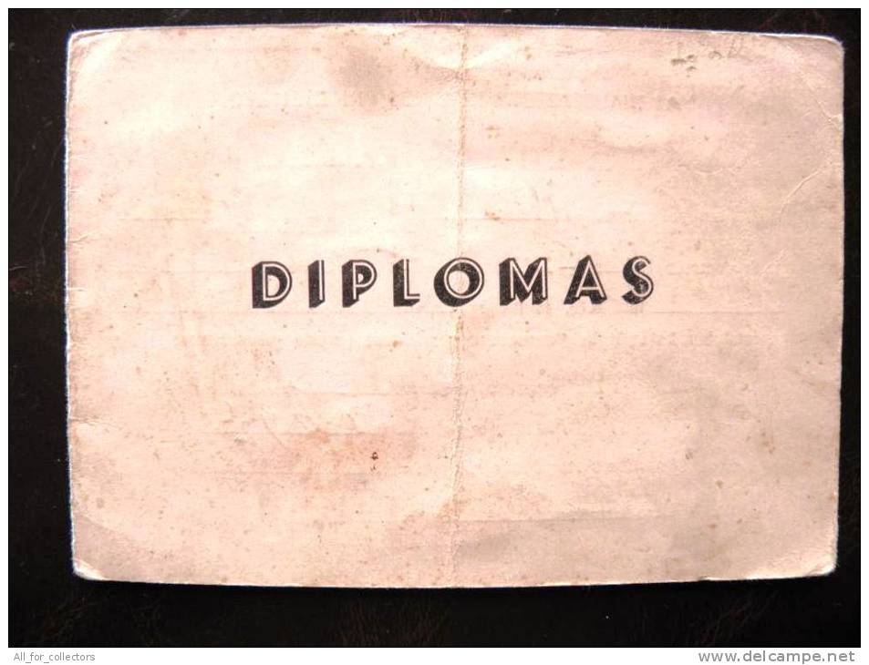 Diploma Vilnius City Folk Graduate, 1975 Year, 2 Photos - Diplômes & Bulletins Scolaires