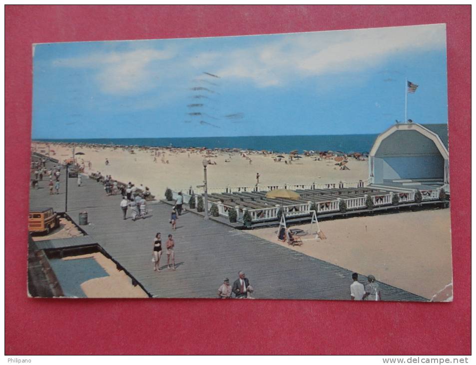 - Maryland > Ocean City   Band Stand Beach & Boardwalk  1955 Cancel---    ---  - -ref  829 - Ocean City