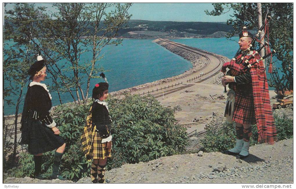 The Road To The Isles Causeway - Bagpiper Overlooking Canso Causeway - Cape Breton