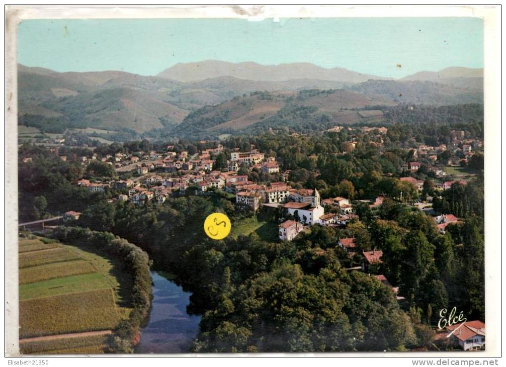 Cambo Les Bains : Vue Générale Avec La Nive Et Le Pont - Cambo-les-Bains