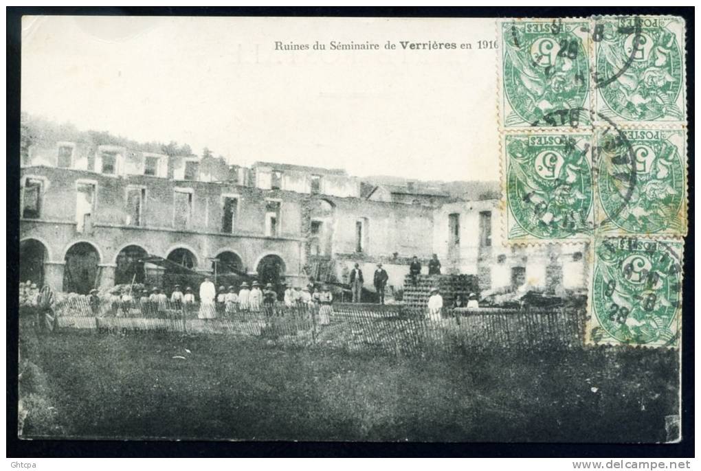 CPA. Ruines Du Séminaire De Verrières En 1916. - Autres & Non Classés