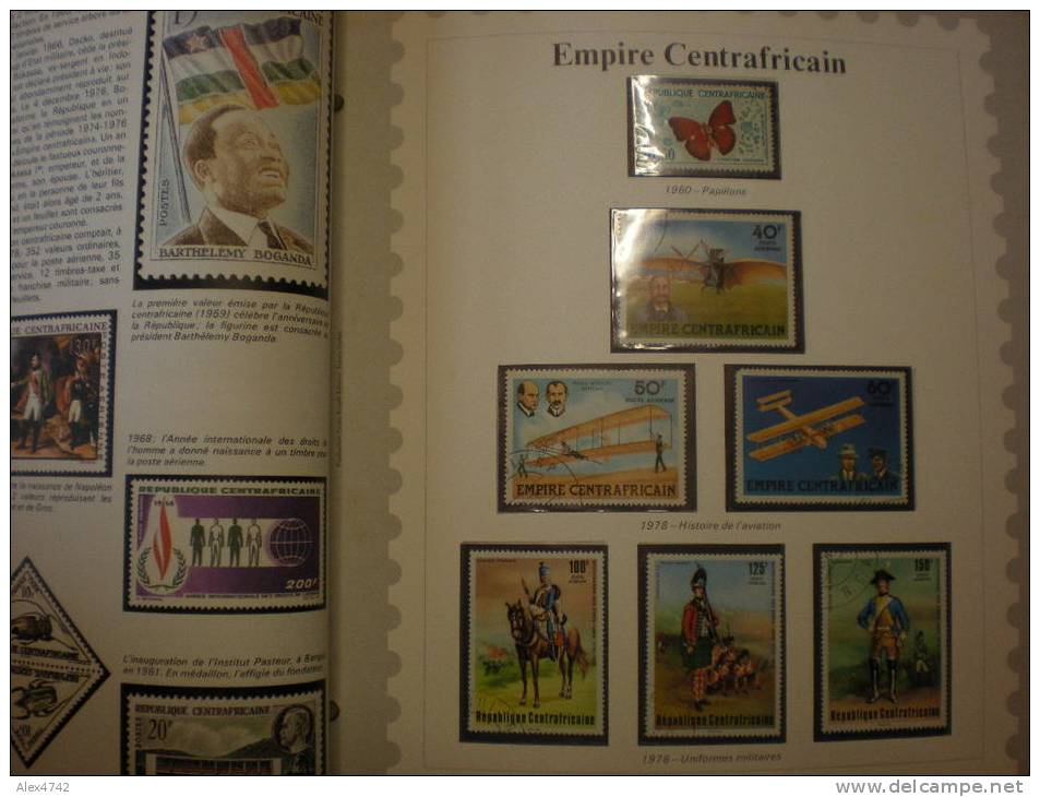 collection Alpha de timbres. 86 pays, 971 timbres + histoire de la philatélie 3 albums pour 593 pages collection de 1980