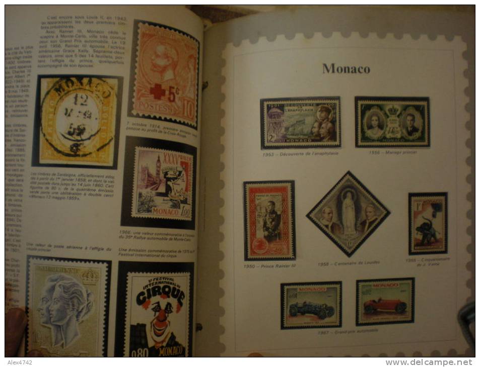 collection Alpha de timbres. 86 pays, 971 timbres + histoire de la philatélie 3 albums pour 593 pages collection de 1980