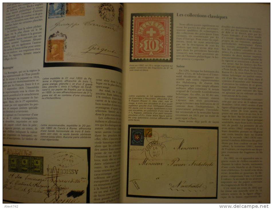 collection Alpha de timbres. 86 pays, 971 timbres + histoire de la philatélie 3 albums pour 593 pages collection de 1980