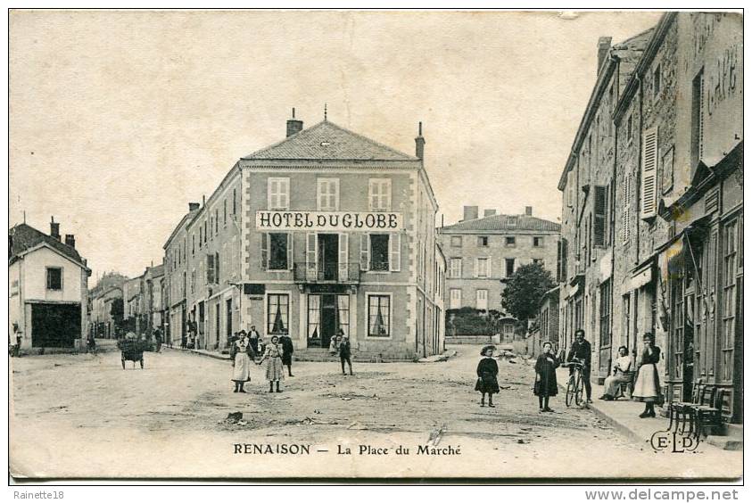 42 - CPA      -Renaison  -- La Place Du Marché         Vendue En L'état   Voir Scans - Altri & Non Classificati