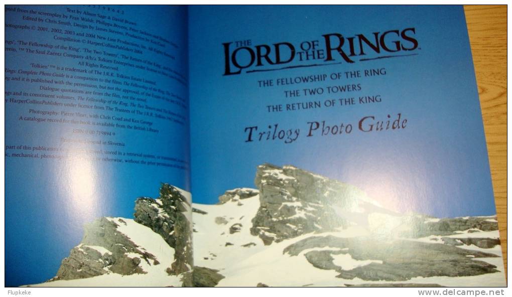 The Lord Of The Ring Trilogy Photo Guide Harper Collins 2004 Peter Jackson - Films