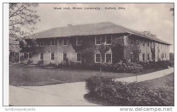 Ohio Oxford East Hall Miami University Albertype - Other & Unclassified