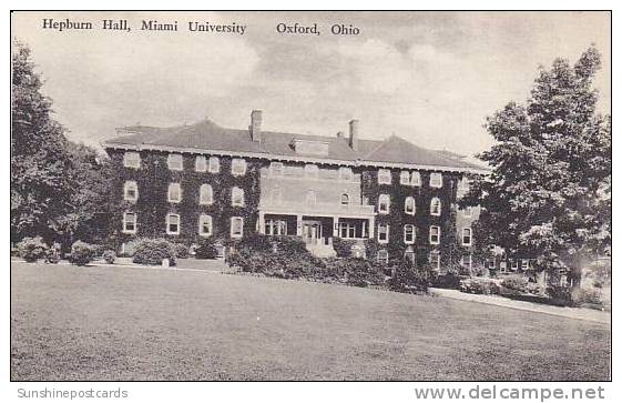 Ohio Oxford Hepburn Hall Miami University Albertype - Other & Unclassified