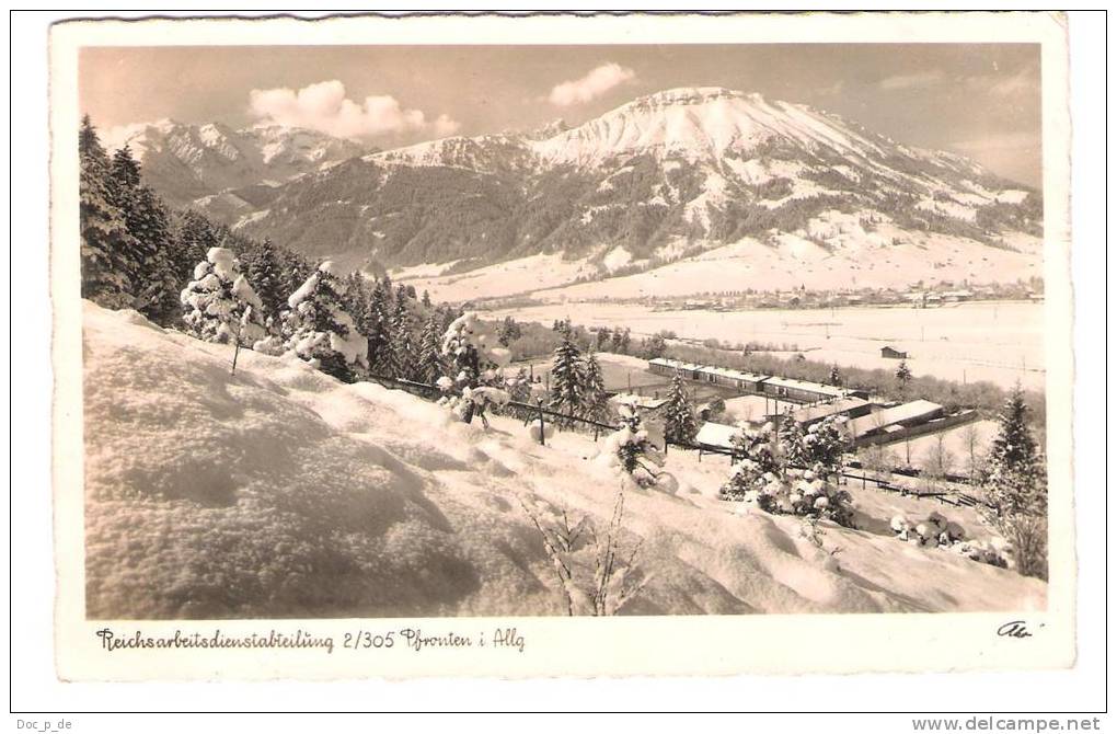 Deutschland - Reichsarbeitsdienstabteilung 2 / 305 Pfronten Steinach Im Allgäu - 1943 - Pfronten