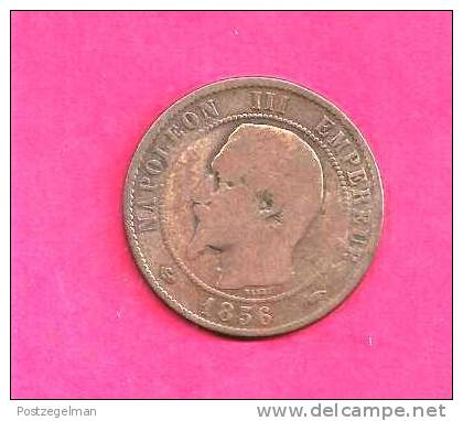 FRANCE 1856, Circulated Coin, FINE, 10  Centimes "A",   Bronze,   C90.037 - Other & Unclassified