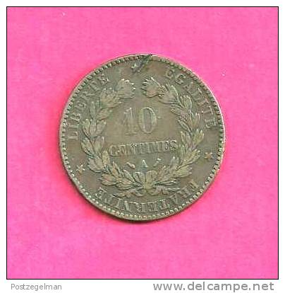 FRANCE 1893, Circulated Coin, FINE, 10  Centimes ,   Bronze,   C90.039 - Other & Unclassified