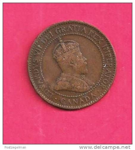 CANADA 1903, Circulated Coin, XF, 1 Cent Edward VII, Bronze, Km 8, C90.020 - Canada