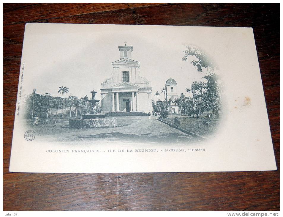 Carte Postale Ancienne : Ile De  La Réunion : SAINT-BENOIT , L´Eglise - Saint Benoît