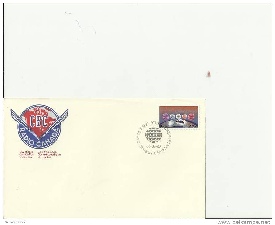 CANADA 1986 – FDC 50 YEARS CANADIAN BROADCASTING CORPORATION  W 1 ST OF 34 C POSTM OTTAWA JUL 23 –RE2114 - 1981-1990