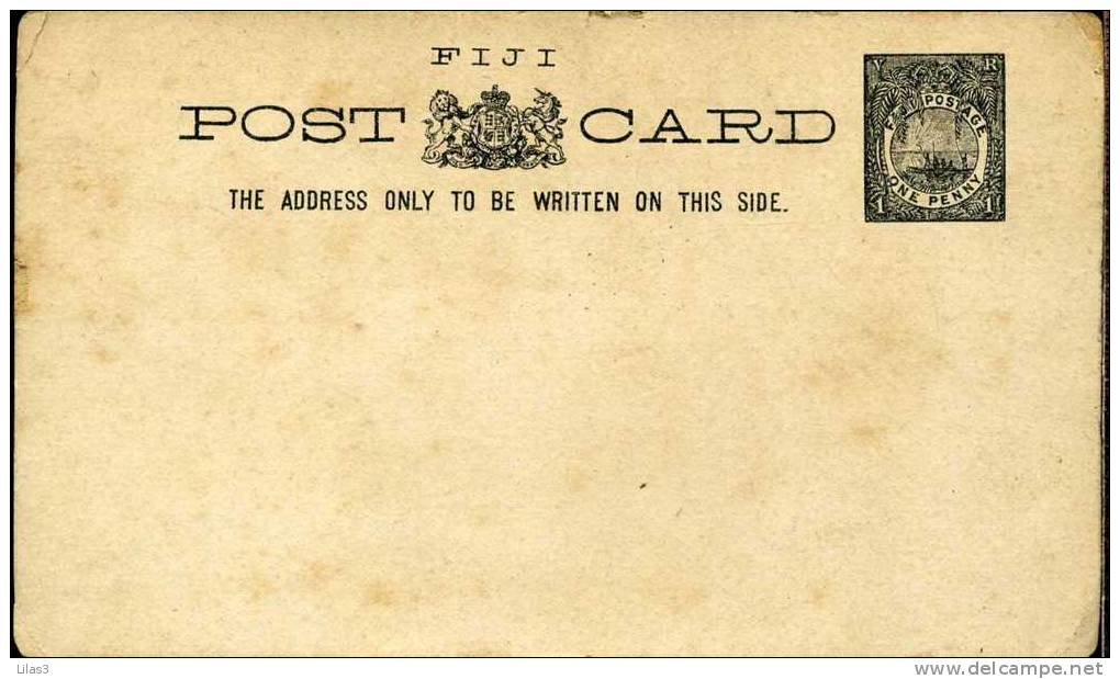 Entier Postal Carte1 Penny. Neuve - Fiji (...-1970)