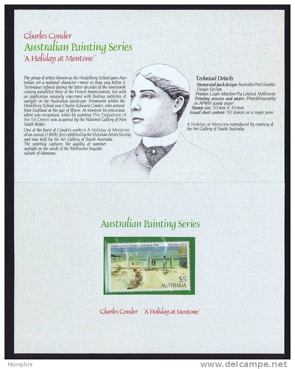 $5  Value Ausralian Painting  In Original Australia Post Folder  MNH ** - Ongebruikt
