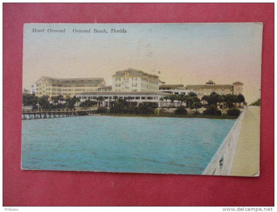 - Florida >   Ormond Hotel Ormond Hand Colored 1935 Cancel ==  Ref 830 - Pensacola