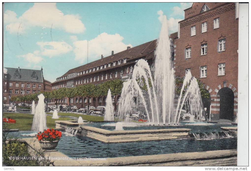 4200 OBERHAUSEN, Friedensplatz Mit Leuchtbrunnen, 60er-Jahre, Briefmarke Fehlt - Oberhausen