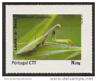 Portugal Timbre Personnalisé Mante Religieuse Prie Dieu Insecte 2011 ** Personalized Stamp Praying Mantis Insect 2011 ** - Nuovi