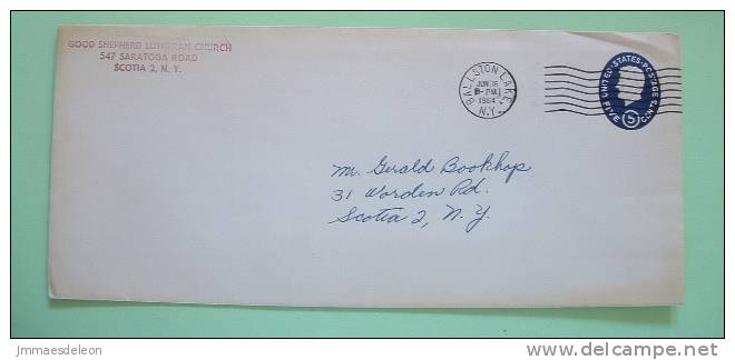 USA 1964 Aerogramme  Ballston To Scotia - Other & Unclassified