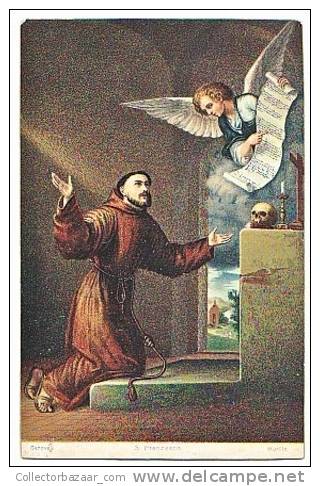 Angel lot of 4carte postale religious christmas art painting Stengel original postcard cpa ak (W3_1396)
