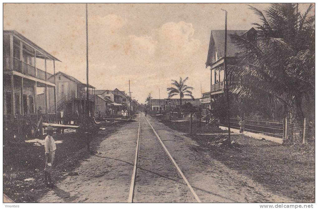 Postcard Trainway, Puerto Cortes 1900-1910( Postally Not Used) - Honduras