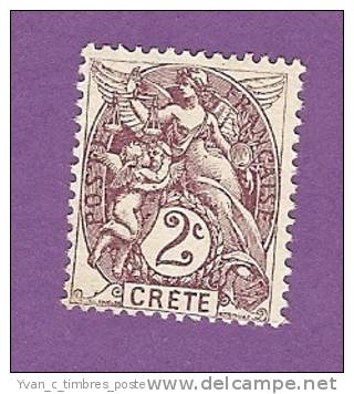 COLONIES FRANCAISES CRETE TIMBRE N° 2 OBLITERE - Other & Unclassified