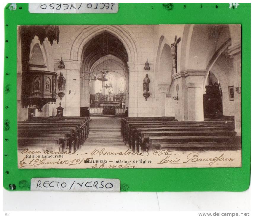 BEAURIEUX  INTERIEUR DE L'EGLISE - Other & Unclassified