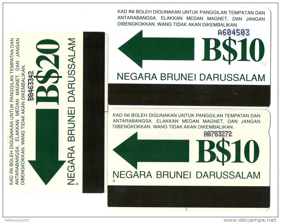 TELECARTES MAGNETIQUES   BRUNEI     ( LOT DE 3 ) - Brunei
