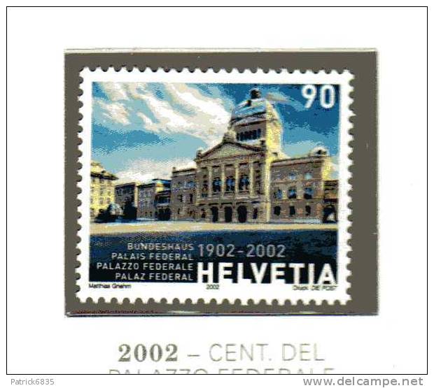 Svizzera ** - 2002 - Anniversari.   Unif. 1710/11 - Ungebraucht