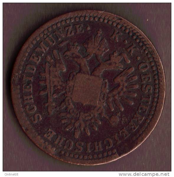 AUSTRIA 1 KREUZER 1851 B KM# 2185 Franz Joseph I - Austria