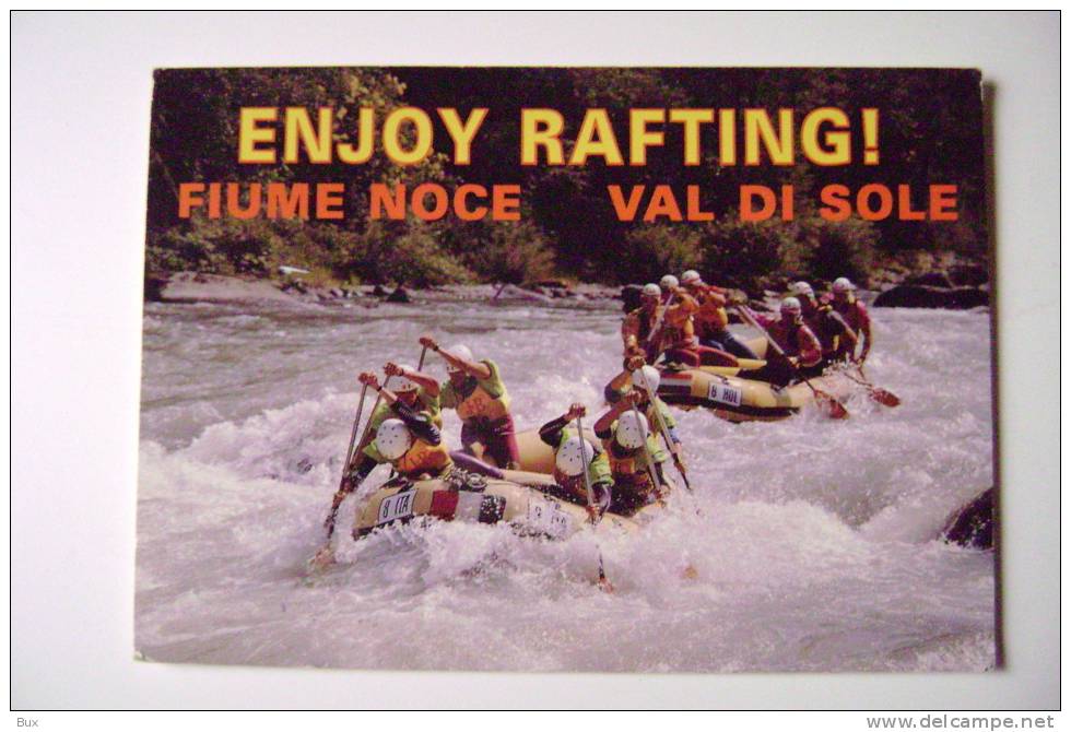 FIUME  NOCE  VAL DI SOLE  RAFTING    TRENTO SPORTS  REMI  VIAGGIATA COME DA FOTO   CANOA CANOTTAGGIO - Rowing