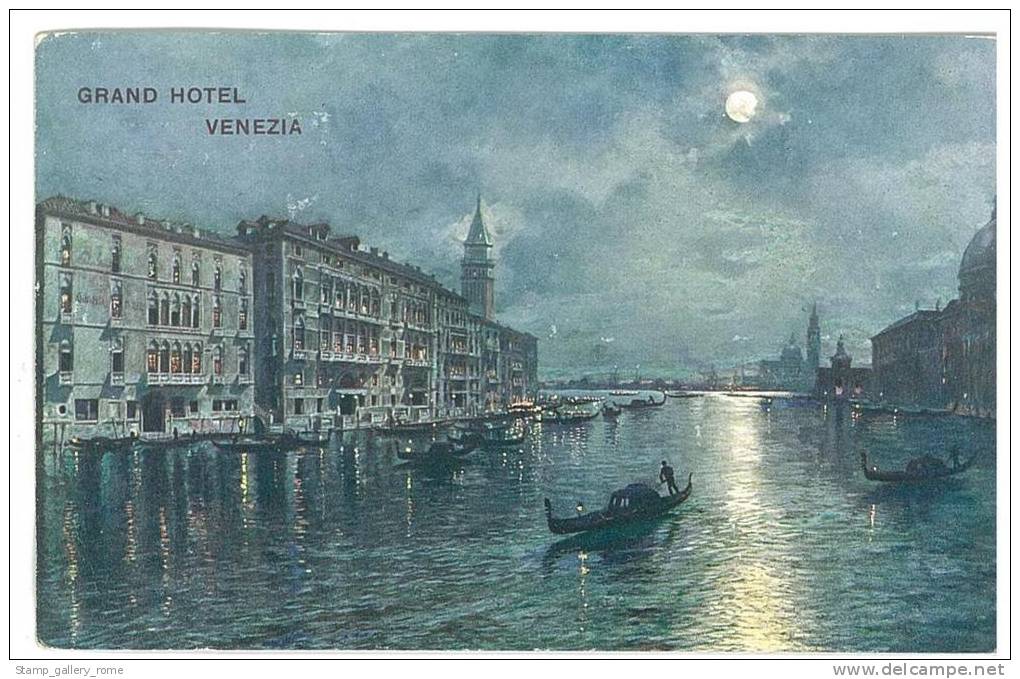 CARTOLINA - GRAND HOTEL VENEZIA  - VIAGGIATA NEL 1911 - Fiume Tevere