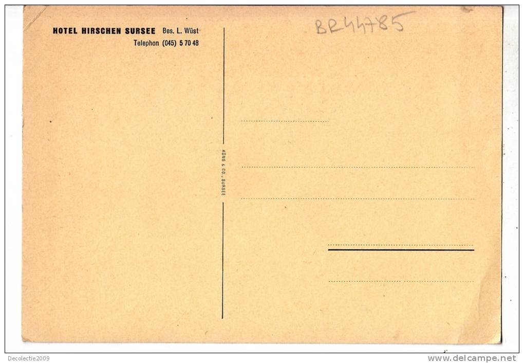 Br44785 Hotel Hirschen Sursee Automobile Auto 2 Scans - Sursee