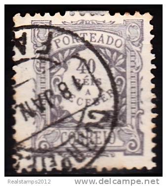 PORTUGAL  ( PORTEADO ) - 1904.   Emissão Regular. Valor Em Réis.   40 R.  (o)  MUNDIFIL  Nº 11 - Oblitérés