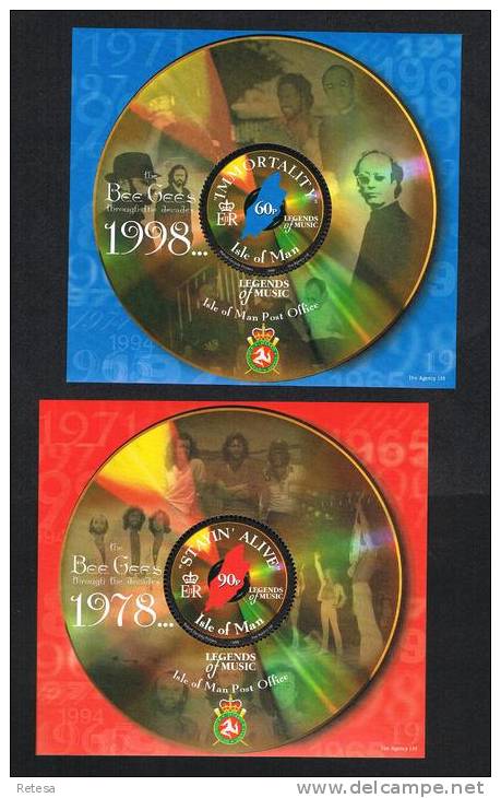 ISLE OF MAN  BLOKKEN LEGENDEN VAN DE MUZIEK  THE BEE GEES  1999  ** - Chanteurs