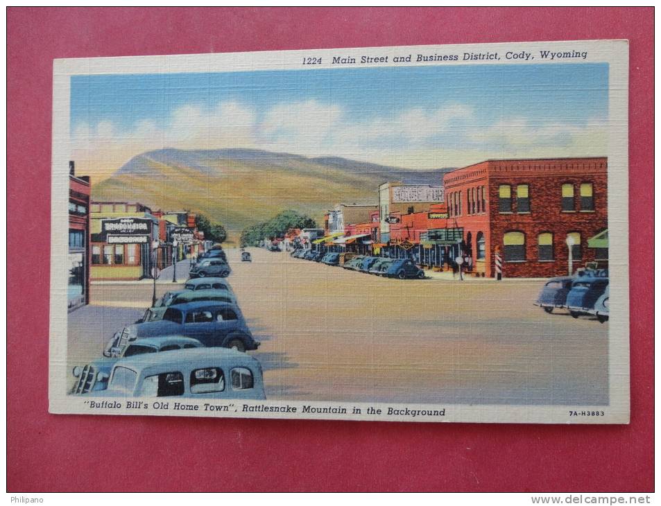 - Wyoming > Cody-- Main Street     Linen------   Ref 831 - Cody