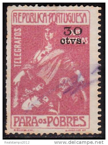 PORTUGAL (IMPOSTO POSTAL E TELEGRÁFICO) - 1915-1925.   Para Os Pobres.  Pap. Liso,  30 S/ 2 C.   (o)  MUNDIFIL  Nº 11 - Oblitérés