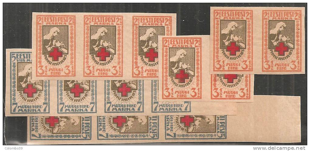 Estonia 1921 Nuovo TL* - Mi. 29B/30B  7x - Estonia